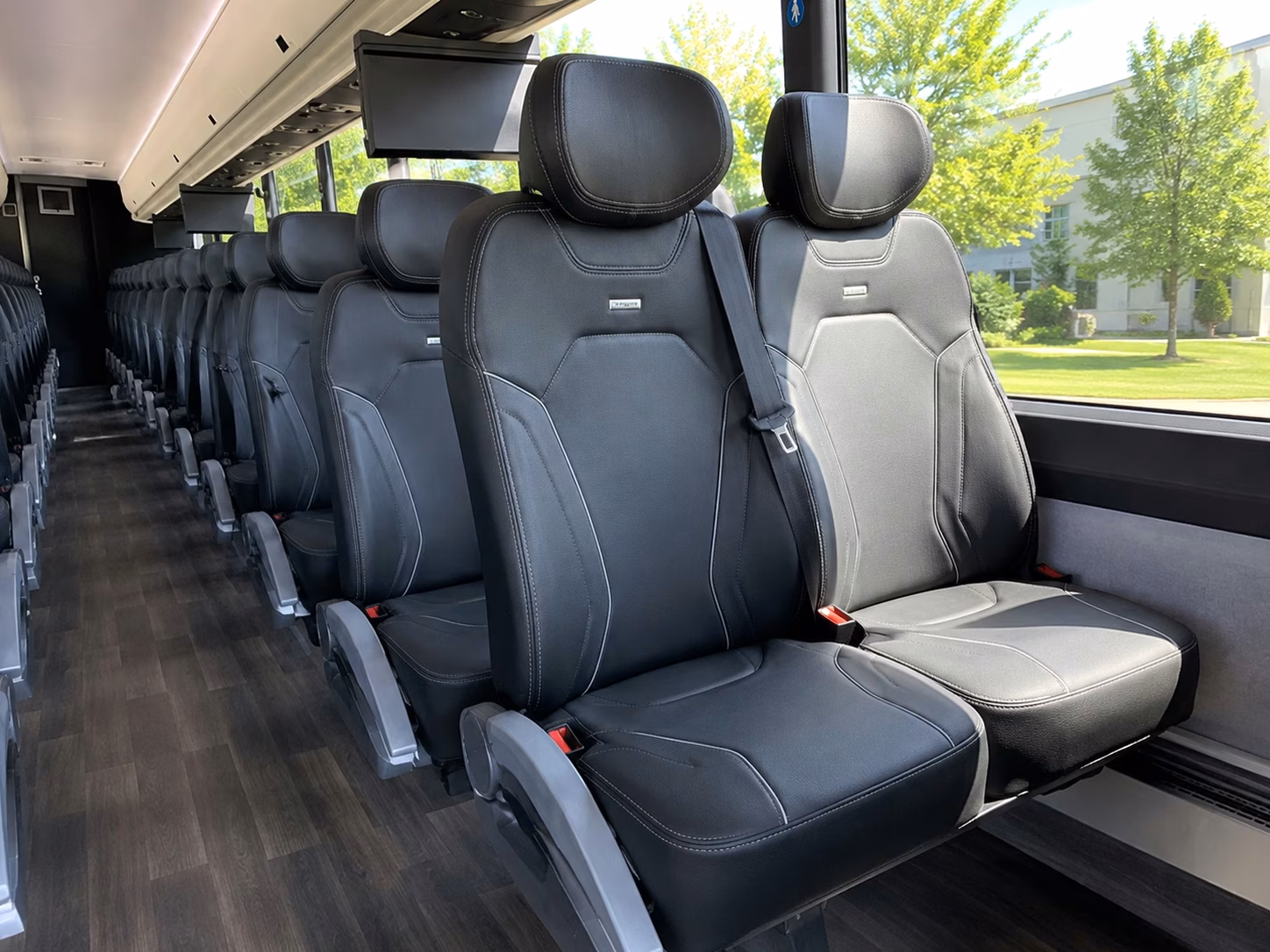 san leandro charter bus rental interior