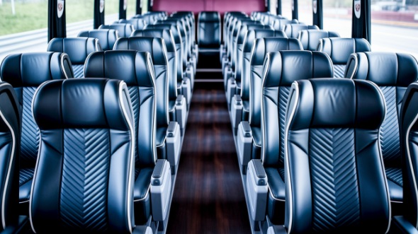 san leandro 55 passenger charter bus inside