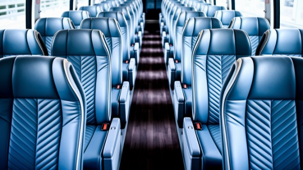 san leandro 55 passenger charter bus interior