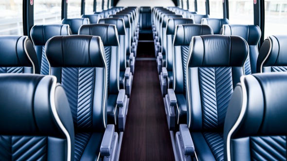 san leandro 56 passenger charter bus inside