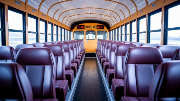 san leandro school bus rental interior